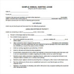 11 Sample Hunting Lease Agreements Sample Templates