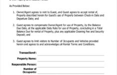 20 Short Term Rental Agreement Templates Free Sample Example