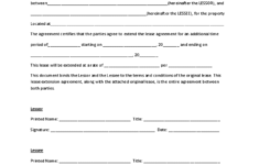 2022 Lease Extension Form Fillable Printable PDF Forms Handypdf