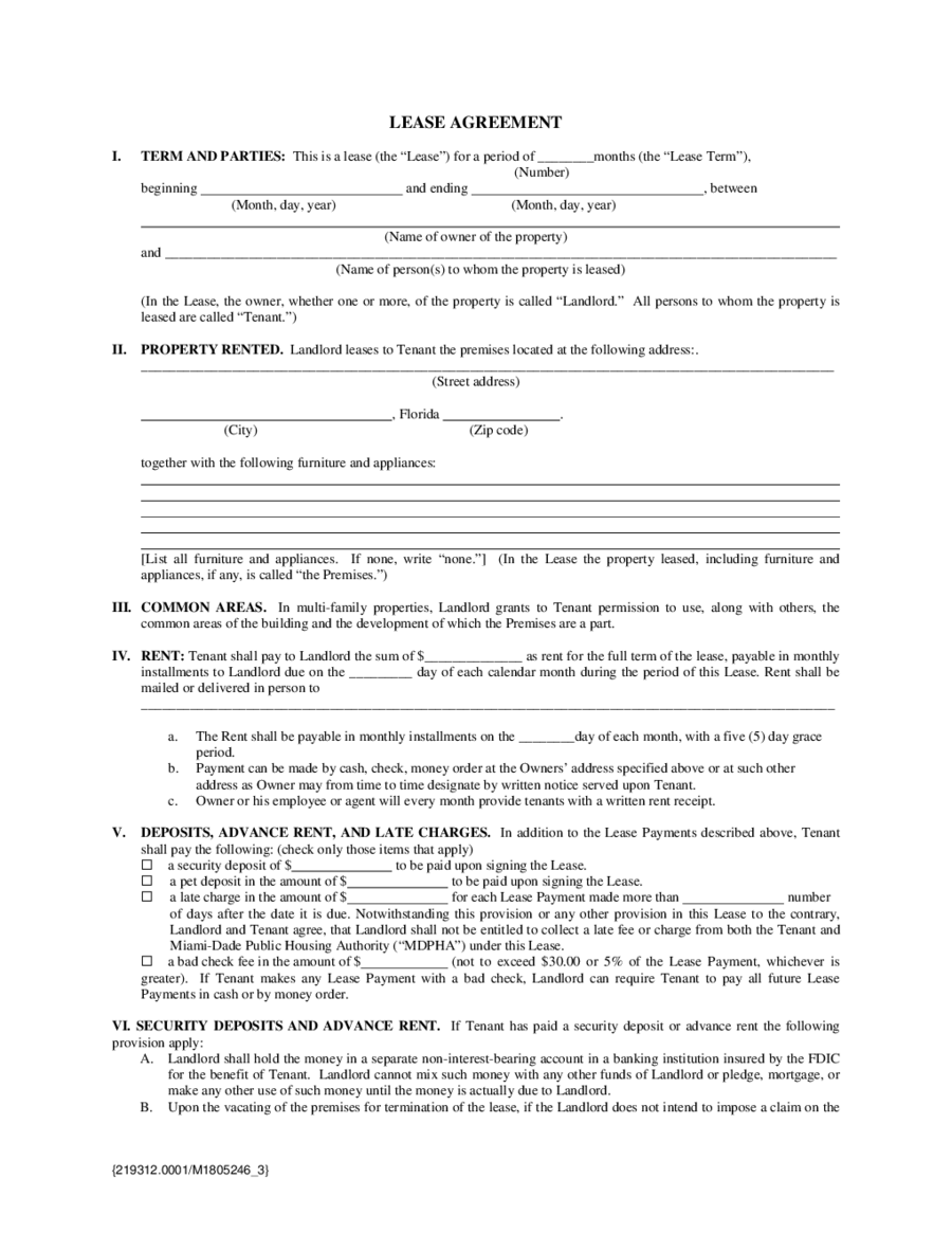 2022 Rental Agreement Fillable Printable PDF Forms Handypdf