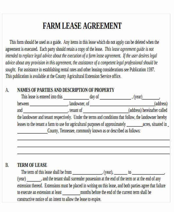 21 Printable Lease Agreement Templates Word PDF Pages Free 