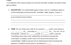 30 Free Rent To Own Contracts Templates TemplateLab