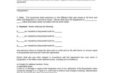 44 Simple Equipment Lease Agreement Templates TemplateLab