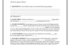 44 Simple Equipment Lease Agreement Templates TemplateLab