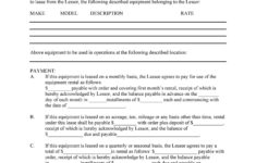 44 Simple Equipment Lease Agreement Templates TemplateLab