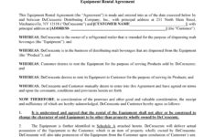44 Simple Equipment Lease Agreement Templates TemplateLab
