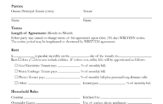5 Basic Room Rental Agreement Templates Word Excel Templates