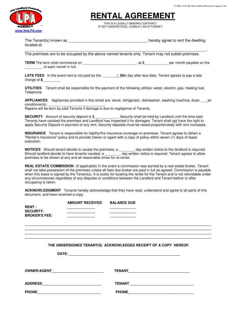 8 Tenant Lease Agreement Templates PDF Free Premium Templates