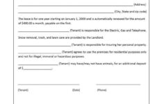 Basic Rental Agreement Word Document Rental Agreement Templates