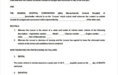 Basic Rental Agreement Word Document Template Business