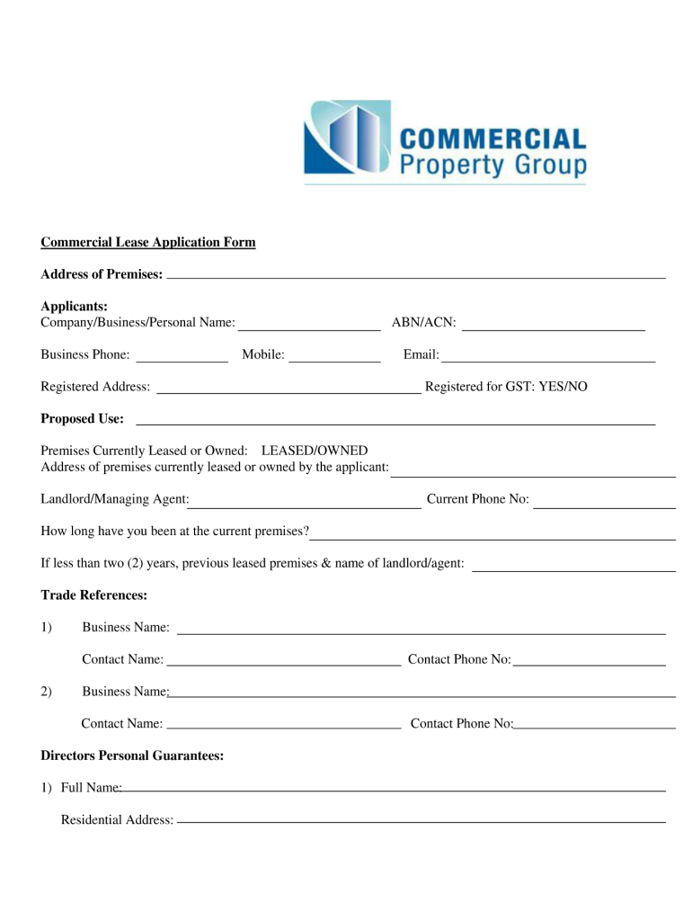 Commercial Lease Template Fill Out And Sign Printable PDF Template 