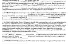 Download Free Basic Rental Agreement Or Residential Lease Printable