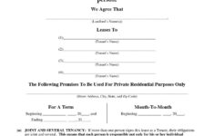 Download Free Michigan Residential Lease Agreement Printable Lease