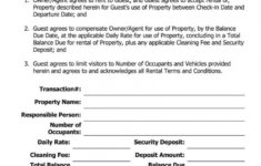 Editable Free Shortterm Rental Lease Agreement Templates Vacation