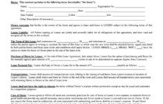 Equine Lease Agreement Fill And Sign Printable Template Online US