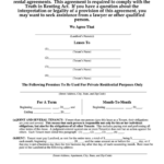 Fillable Residential Lease Agreement Template Printable Pdf Download