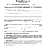 Florida Residential Lease Agreement In Word And Pdf Formats