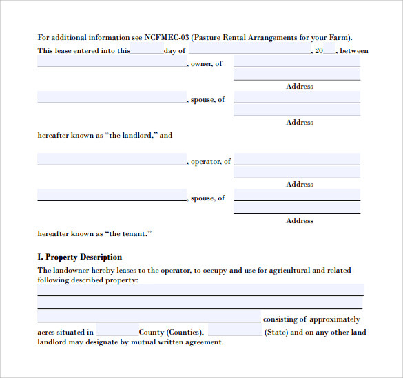FREE 10 Pasture Lease Agreement Templates In PDF MS Word Google 