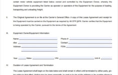 FREE 11 Owner Operator Lease Agreement Templates In PDF MS Word