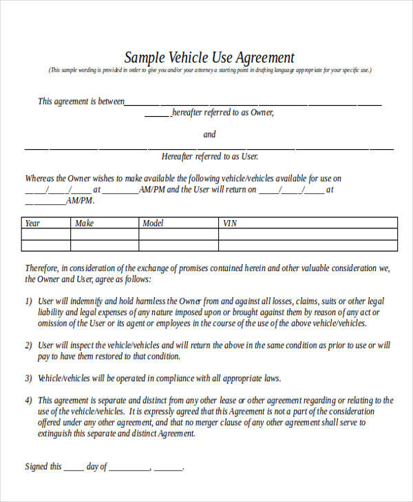 Printable Truck Lease Agreement