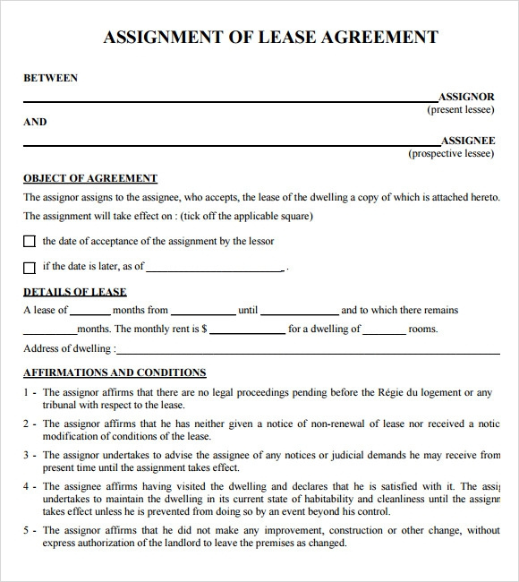 Printable Lease Agreement Sample