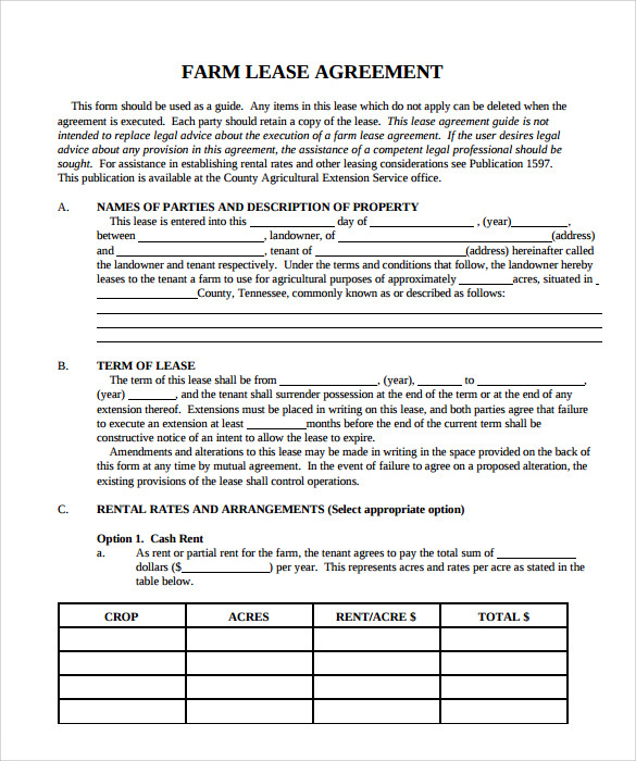 FREE 9 Sample Property Lease Agreement Templates In PDF MS Word 