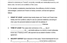Free Arkansas Month to Month Lease Agreement PDF WORD RTF