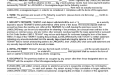 Free California Residential Lease Agreement PDF MS Word