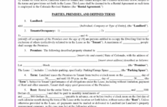 Free Colorado Residential Lease Agreement PDF MS Word