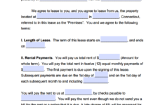 Free Connecticut Rental Lease Agreement Templates PDF WORD