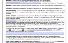 Free Florida Standard Residential Lease Agreement Template PDF WORD