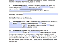 Free Illinois Commercial Lease Agreement Template PDF WORD