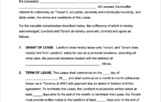 Free Illinois Month to Month Lease Agreement PDF WORD