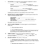 Free Indiana Commercial Lease Agreement Template PDF Word EForms