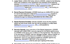 Free Indiana Rental Lease Agreement Templates PDF WORD