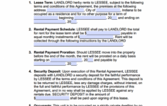Free Indiana Rental Lease Agreement Templates PDF WORD