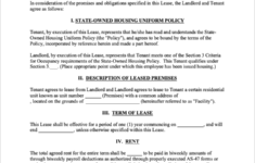 Free Indiana Rental Lease Agreement Templates PDF WORD