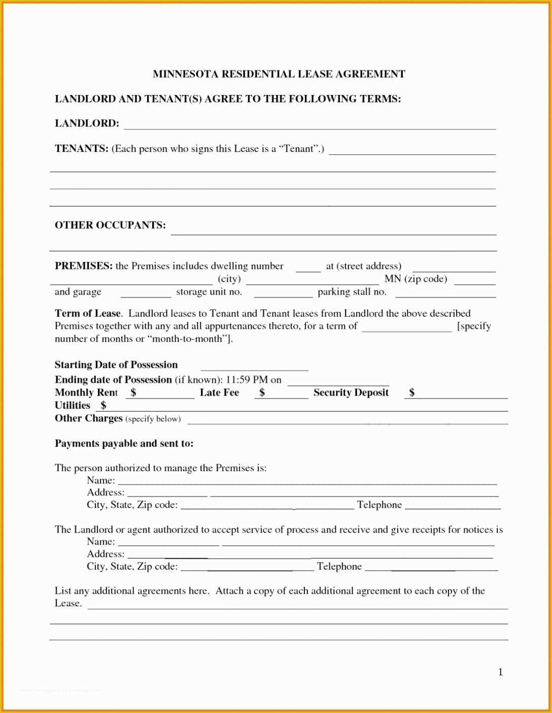 Free Landlord Lease Agreement Template Of Landlord Tenant Agreement 