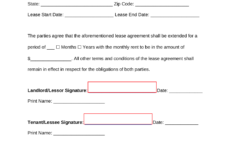 Free Lease Extension Agreement Residential Commercial PDF Word