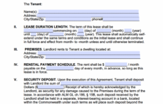 Free Massachusetts Rental Lease Agreement Templates PDF WORD