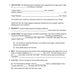 Free Massachusetts Standard Residential Lease Agreement PDF Word