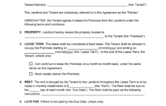 Free Massachusetts Standard Residential Lease Agreement PDF Word
