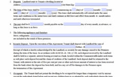 Free Massachusetts Standard Residential Lease Agreement Template PDF
