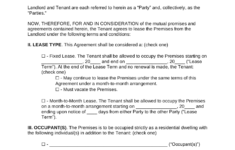 Free Massachusetts Standard Residential Lease Agreement Template PDF