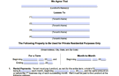 Free Michigan Standard Residential Lease Agreement Template PDF WORD