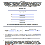 Free Michigan Standard Residential Lease Agreement Template PDF WORD