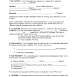 Free Mississippi Standard Residential Lease Agreement Form Word PDF