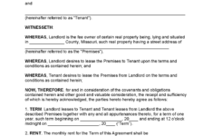 Free Missouri Residential Lease Agreement PDF MS Word