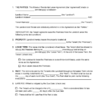 Free Missouri Standard Residential Lease Agreement PDF Word