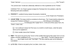 Free Missouri Standard Residential Lease Agreement PDF Word
